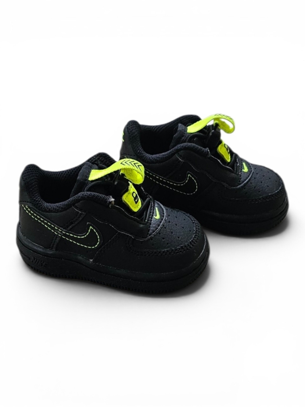 Nike Force 1 LV8 Toddler Black Volt 4C - Picture 1 of 11